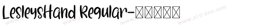 LesleysHand Regular字体转换